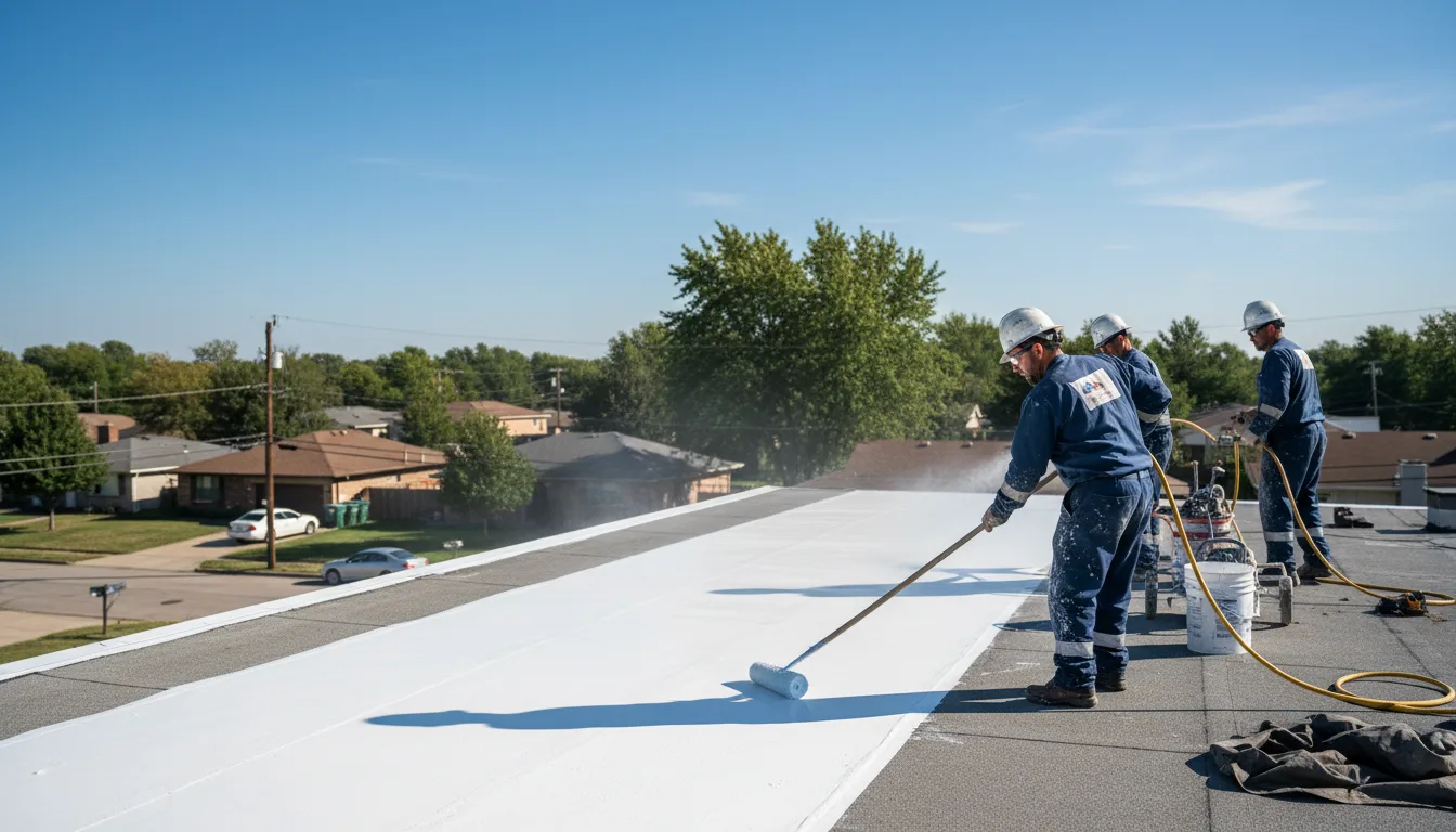 Commercial roof coating in Deville, LA near me